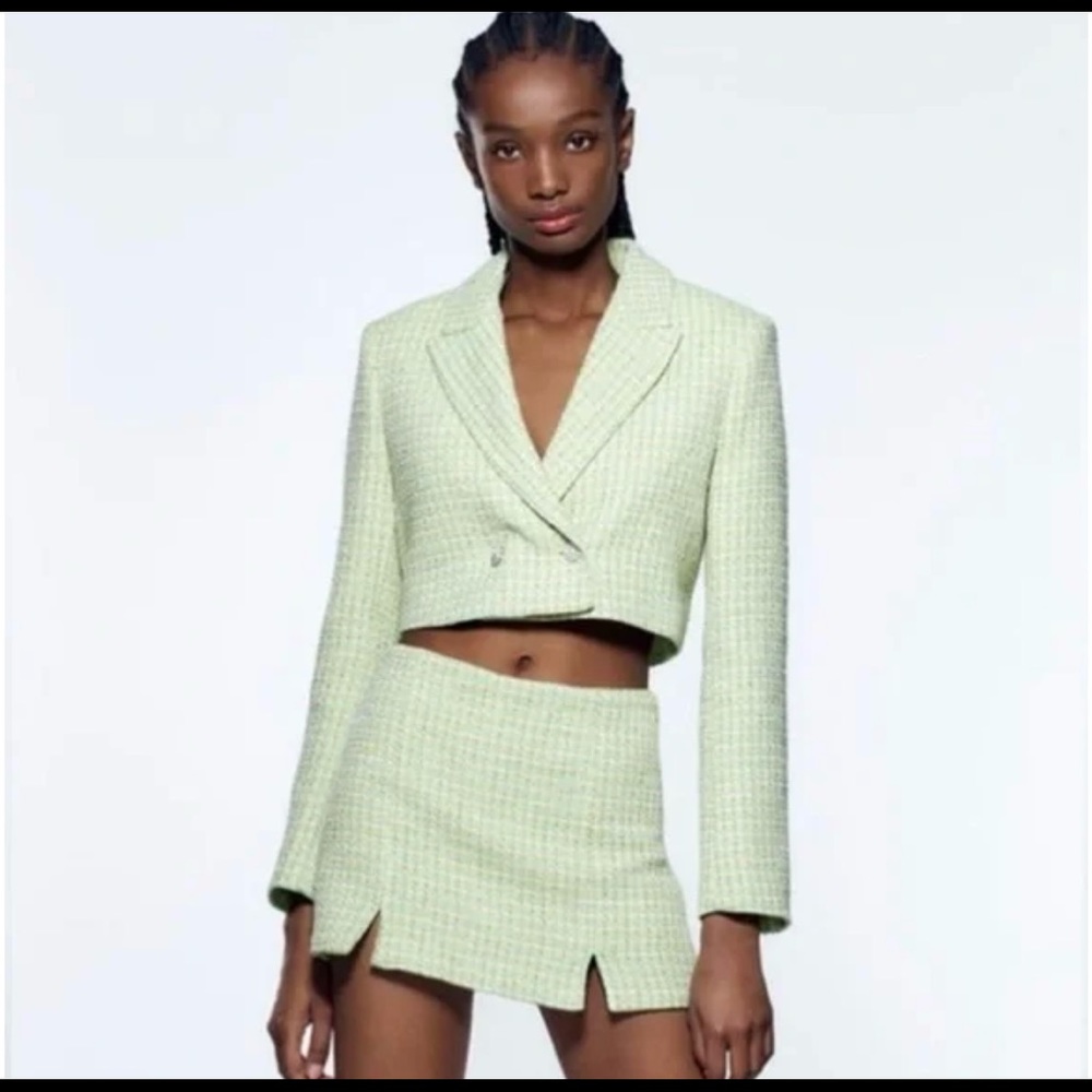 Zara cropped blazer
